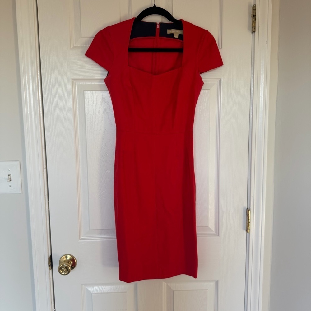 Banana Republic Red Sweetheart Neckline Dress Size 0